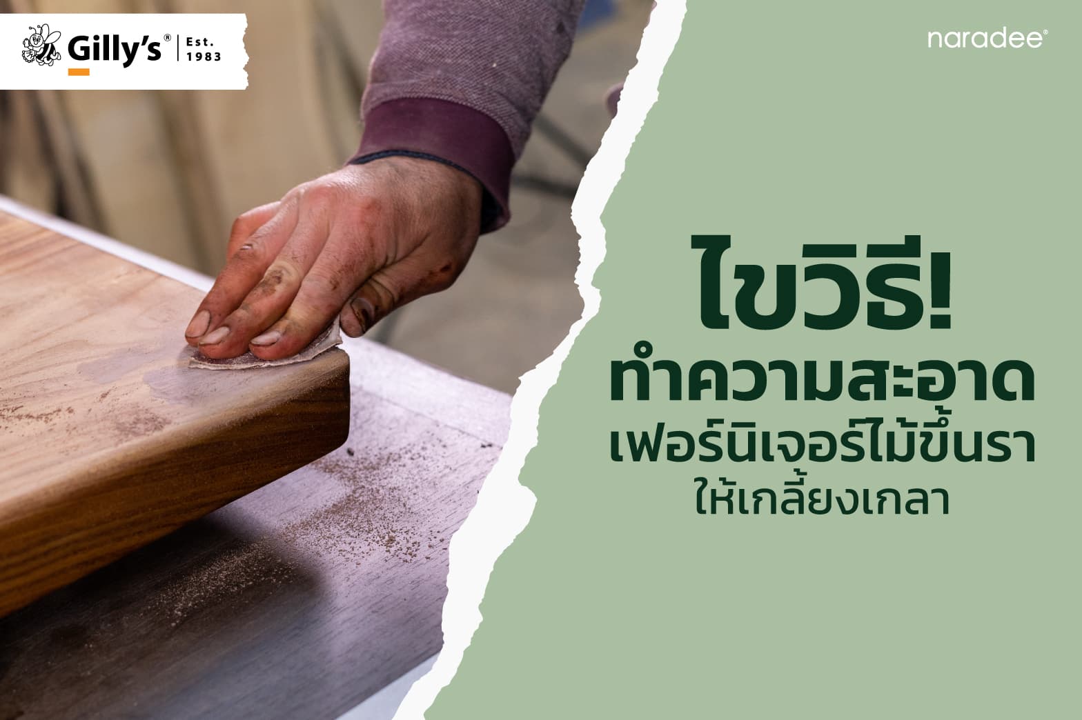 ไขวิธีทำความสะอาดเฟอร์นิเจอร์ไม้ขึ้นราให้เกลี้ยงเกลา
